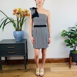 Urban Outfitters one shoulder striped mini dress